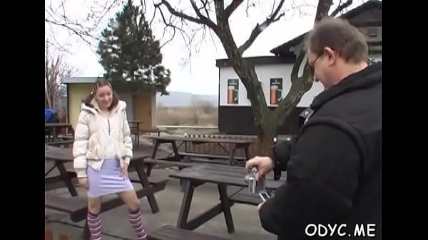 Babe gets hairy twat stuffed