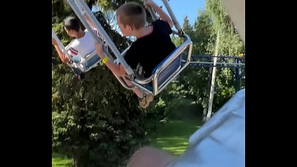 Blowjob in public in the Ferris Wheel in the park with 18 year old cute beauty – Darcy Dark