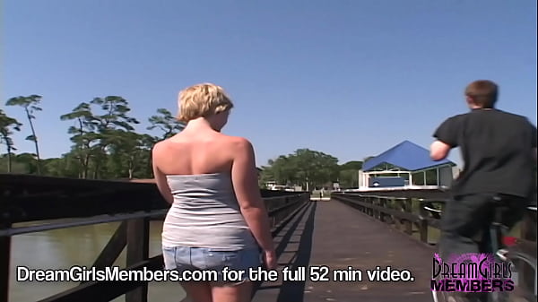 College Redhead With Great Tits Gets Naked In Public