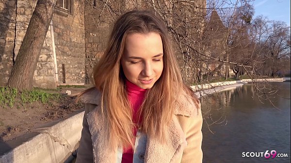 GERMAN SCOUT – CUTE STUDENT TEEN IN CANDID JEANS TALK TO BAREBACK SEX AT PICK UP