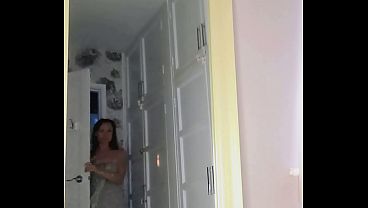 HORNY BUTT PLUG MILF SHOWS VOYEUR HER TITS AND WET PUSSY