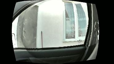 Public nudity Naked in public. Taxi driver watching a hot sexy woman Milf which in robe without panties and bra clean kitchen window Outdoors Outside Boobs Big natural tits Hairy pussy Blonde Voyeur