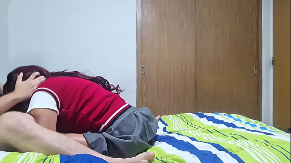 real amateur sex of a little slut from a public institute sucking her boyfriend´s cock until make him cum