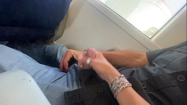 Risky sex on TRAIN – MASTURBATING COCK IN PUBLIC