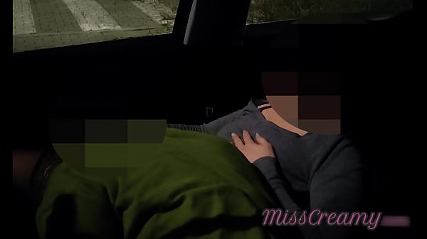 Dogging my slut wife in public car parking caught by stranger fingering and fucking her pussy she ends squirting in the seat She risks getting caught by near people