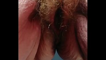 Granny hairy pussy peeing