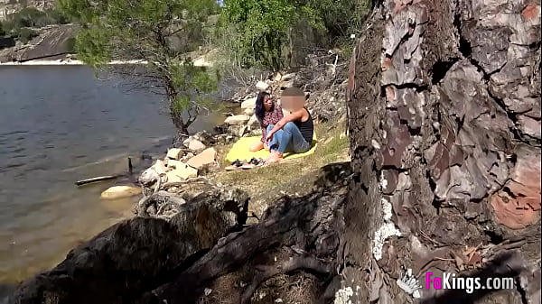 Filming a hot latina banging a dude at the lake