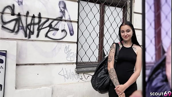 GERMAN SCOUT – SMALL TITS AND LONG LEGS GOTH GIRL SEDUCE TO FUCK AT MODEL JOB